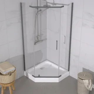 Душевой уголок Triton Дека -Графит Щ0000073925 90x90 см профиль графит стекло прозрачное